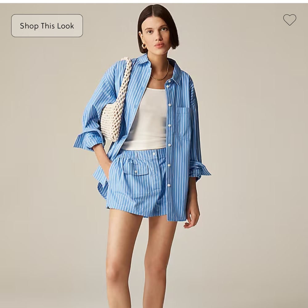 J Crew mini boxer short in oxford stripe
